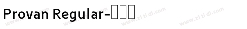 Provan Regular字体转换